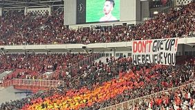 Timnas Indonesia berhasil menang dengan skor 2-0 atas Arab Saudi di Stadion Utama Gelora Bung Karno, Senayan, Jakarta, Selasa (19/11/2024).