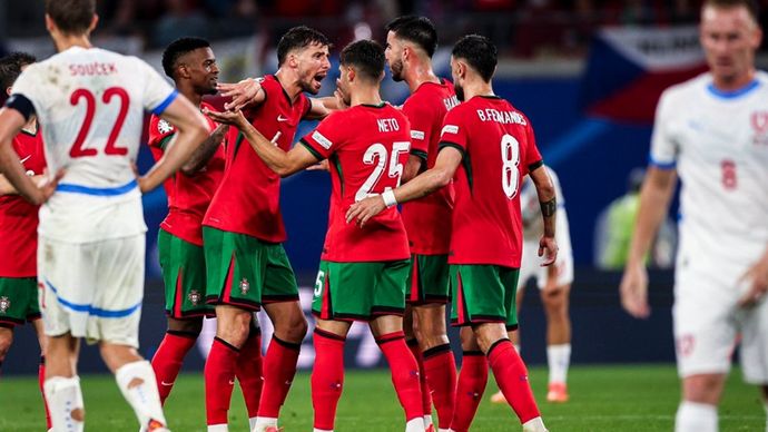 Timnas Portugal menang 2-1 atas Republik Ceko di Euro 2024 <b>(Twitter Timnas Portugal)</b>