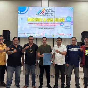 Rahmat dan Fhatur Anjasmara Terpilih Pimpin AMSI Sulbar Periode 2025 - 2029