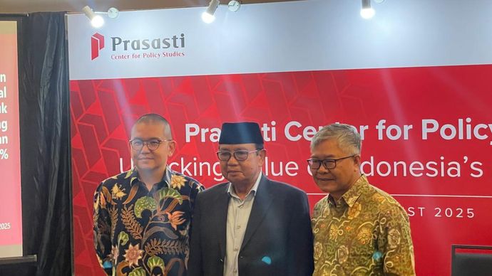 Prasasti Center for Policy Studies (Prasasti) merilis laporan riset berjudul Mengoptimalkan Peran Ekonomi Digital dalam Mewujudkan Pertumbuhan Berkelanjutan 8 persen di Indonesia. 