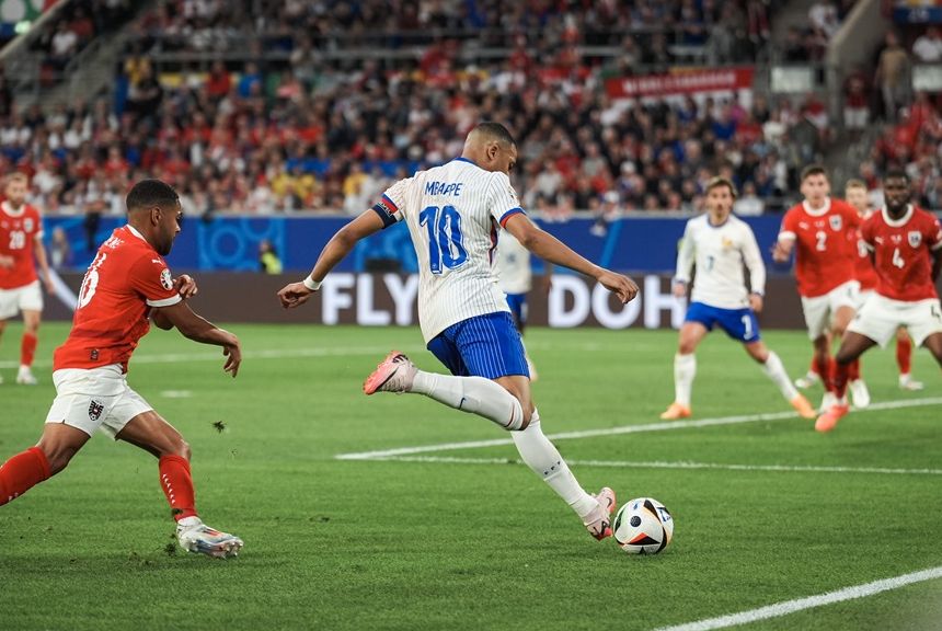 Kylian Mbappe saat memperkuat timnas Prancis melawan Austria di Euro 2024 <b>( FFF)</b>