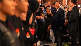 Prabowo Subianto juga menghadiri ekshibisi pencak silat di di Pullman Paris Montparnasse.