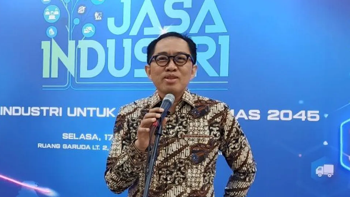 Wakil Menteri Perindustrian (Wamenperin) Faisol Riza saat acara launching roadmap pengembangan jasa industri di Jakarta, Selasa (17/12/2024) 