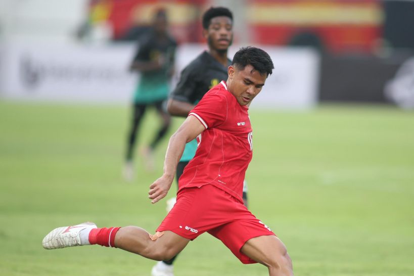 Asnawi Mangkualam saat Timnas Indonesia beruji coba melawan Tanzania <b>(dok PSSI)</b>