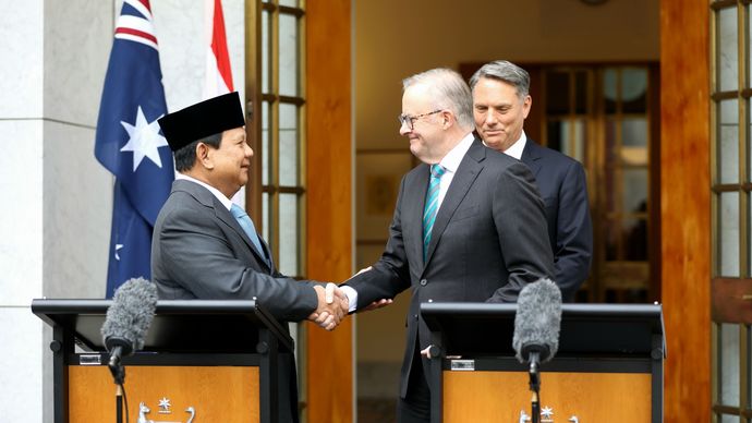 Prabowo Temui Perdana Menteri dan Menhan Australia di Canberra