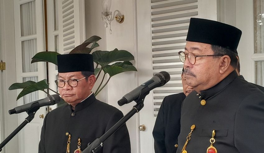 Pramono Anung dan Rano Karno <b>(Ntvnews.id/ Adiansyah)</b>