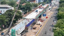 Progres LRT Jakarta Fase 1B Velodrome-Manggarai Sudah 92,76 Persen