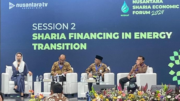 Diskusi Nusantara Sharia Economic Forum bertajuk Sharia Financing in Energy Transition (NUSHAF) 2024. (Ntvnews.id-Muslimin Trisyuliono)