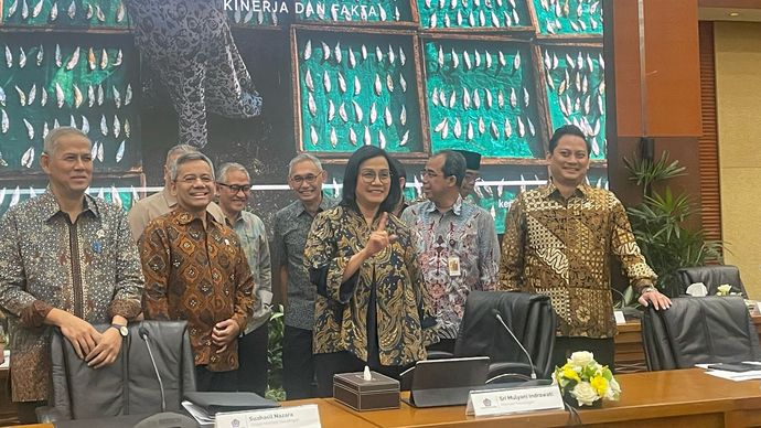 Menteri Keuangan (Menkeu) Sri Mulyani buka suara pihaknya baru melaksanakan konferensi APBN Kita awal tahun pada hari ini, Kamis 13 Maret 2025.