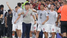 Timnas Indonesia lebih banyak tertekan di babak pertama.