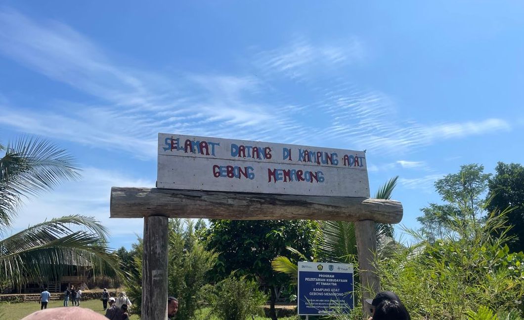 PT Timah Tbk secara aktif mendorong pelestarian adat pembangunan Kampung Adat Gebong Memarong di Bangka Belitung <b>(Ntvnews.id-Muslimin Trisyuliono)</b>