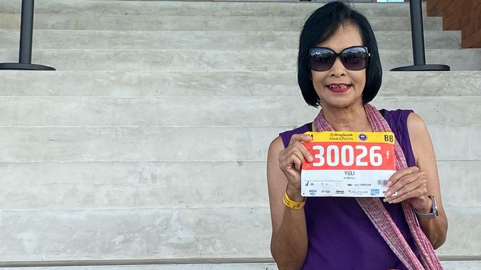 Yuli, salah seorang peserta Maybank Marathon 2024 <b>(NTVnews.ic)</b>