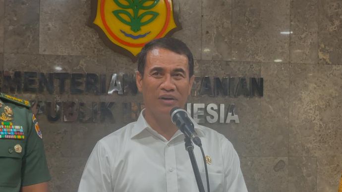 Menteri Pertanian (Mentan) Andi Amran Sulaiman menargetkan instruksi presiden (Inpres) pembangunan irigasi sawah akan terbit Januari 2025. (Ntvnews.id-Muslimin Trisyuliono).