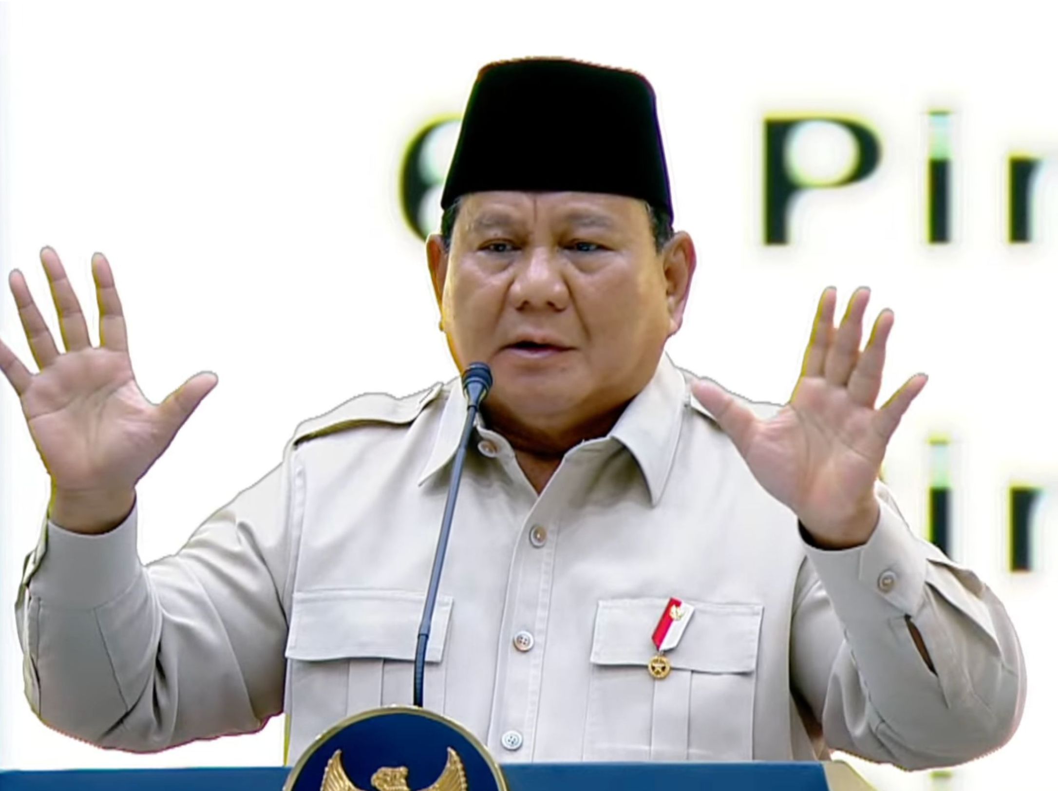 Presiden Prabowo di Kongres PSI <b>(Youtube PSI)</b>