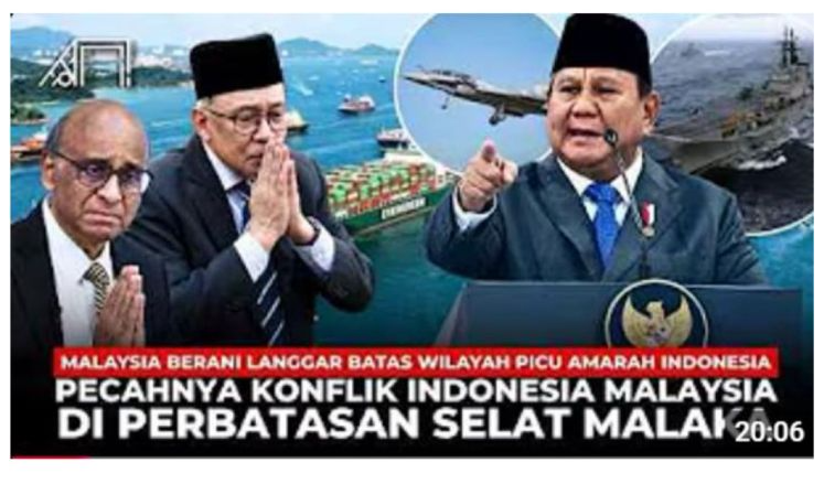 Unggahan yang menarasikan Prabowo kerahkan alutsista untuk serang Malaysia. Faktanya, pernyataan tersebut tidak berdasar. (YouTube) <b>(Antara)</b>