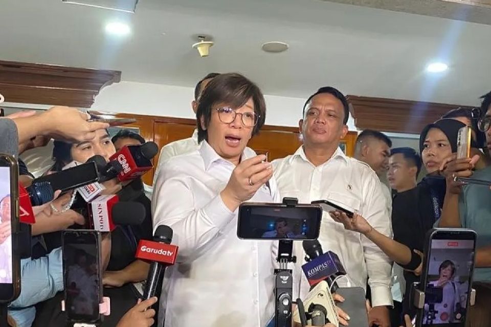 Wakil Kepala BGN Agustina Arumsari ditemui media usai rapat dengan Komisi IX DPR RI . <b>(Antara)</b>