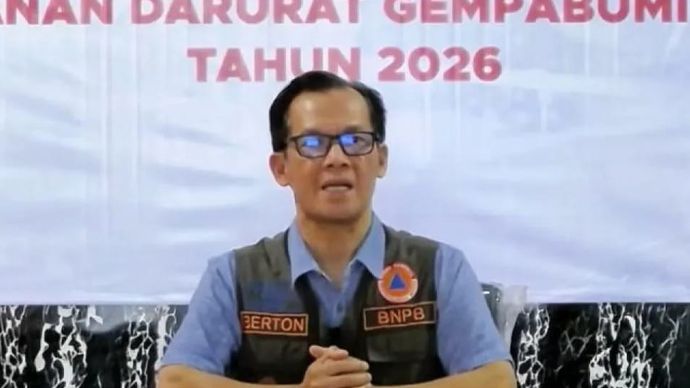 Tangkapan layar - Pelaksana Tugas (Plt) Kepala Pusat Data, Informasi, dan Komunikasi Kebencanaan BNPB Berton SP Panjaitan dalam konferensi pers yang diikuti dalam jaringan di Jakarta