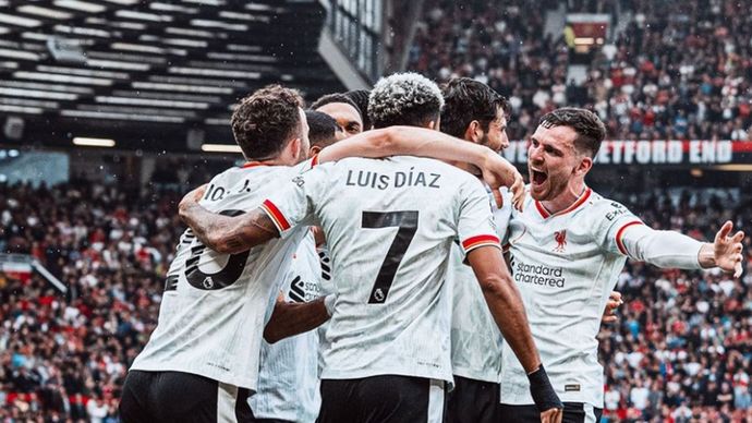 Liverpool pesta gol ke gawang Manchester United, Minggu (2/9/2024). <b>(Instagram Liverpool)</b>