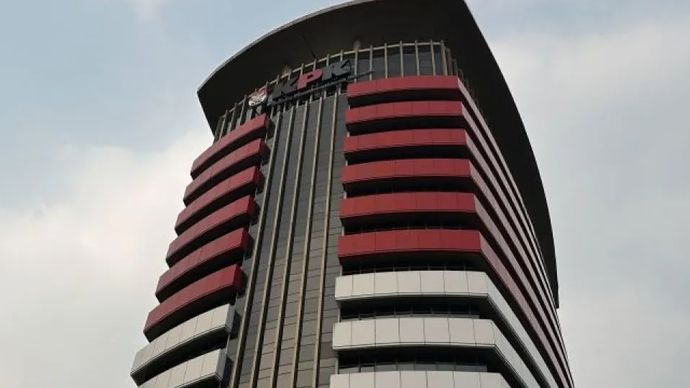 Gedung Merah Putih Komisi Pemberantasan Korupsi yang dipotret di Jakarta, Selasa, 06 Juni 2026.