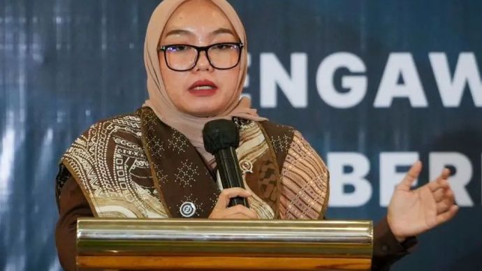 Wamenkop Farida Farichah memberikan arahan dalam agenda Forum Tematik Pengawasan Kopdes Merah Putih Berbasis Partisipasi Anggota dan Masyarakat di Denpasar, Bali, Jumat (12/12/2025).