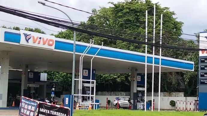 Salah satu lokasi SPBU Vivo di Jakarta, Kamis (20/11/2025). 