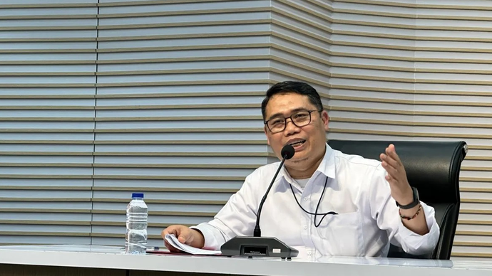 Deputi Penindakan dan Eksekusi Komisi Pemberantasan Korupsi Asep Guntur Rahayu memberikan keterangan di Gedung Merah Putih KPK, Jakarta, Kamis (12/3/2026). ANTARA/Rio Feisal.