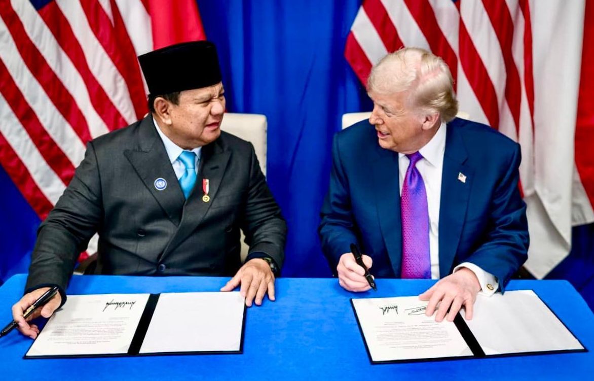 Presiden Prabowo Subianto dan Presiden Amerika Serikat (AS) Donald Trump resmi menandatangani kesepakatan dagang terkait tarif resiprokal atau Agreements on Reciprocal Trade (ART). 