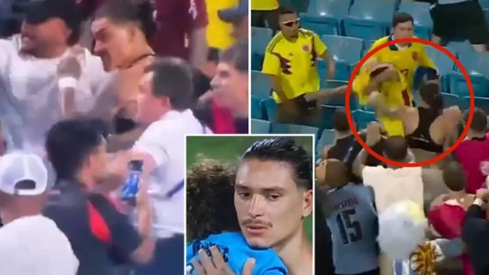 Darwin Nunez terlibat keributan dengan suporter Kolombia di semifinal Copa America 2024