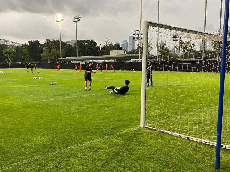 Timnas Jepang mulai berlatih di Jakarta, Senin (11/11/2024). <b>(Ntvnews.id)</b>
