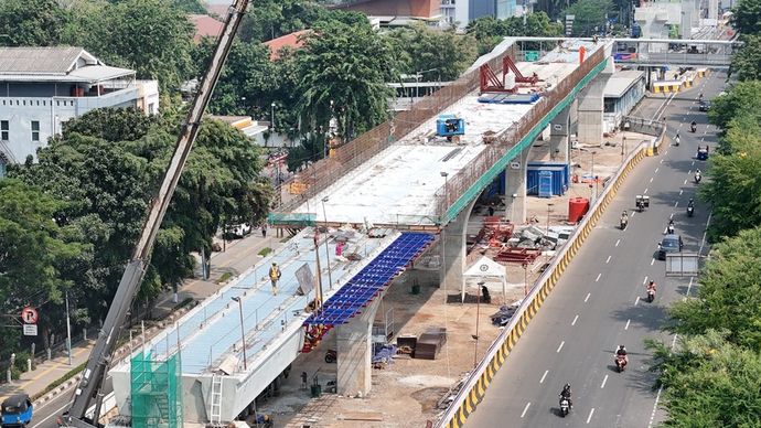 Proyek LRT Jakarta Fase 1B Velodrome-Manggarai 