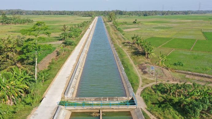 Kementerian PU targetkan 1 juta hektare lahan sawah teraliri irigasi/Ist