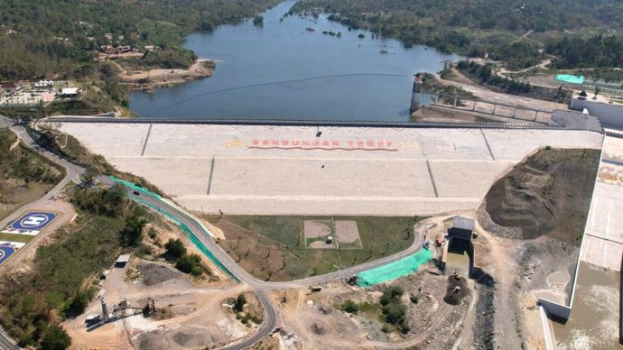 Presiden Joko Widodo (Jokowi) meresmikan Bendungan Temef di NTT