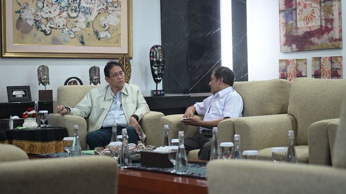 Menteri Keuangan Purbaya Yudhi Sadewa menerima Ketua Yayasan Peduli Timor Barat (YPTB), Ferdi Tanoni