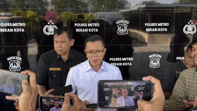 Kepala Satuan Reskrim Polres Metro Bekasi Kota Kompol Verdika Bagus Prasetya di Polres Metro Bekasi Kota, Rabu (2/9/2026).