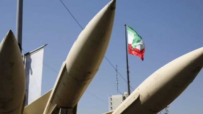 Ilustrasi - Rudal Iran untuk serangan balasan terhadap sejumlah target di Israel dan pangkalan militer AS di kawasan Timur Tengah. ANTARA/Anadolu/py/pri.