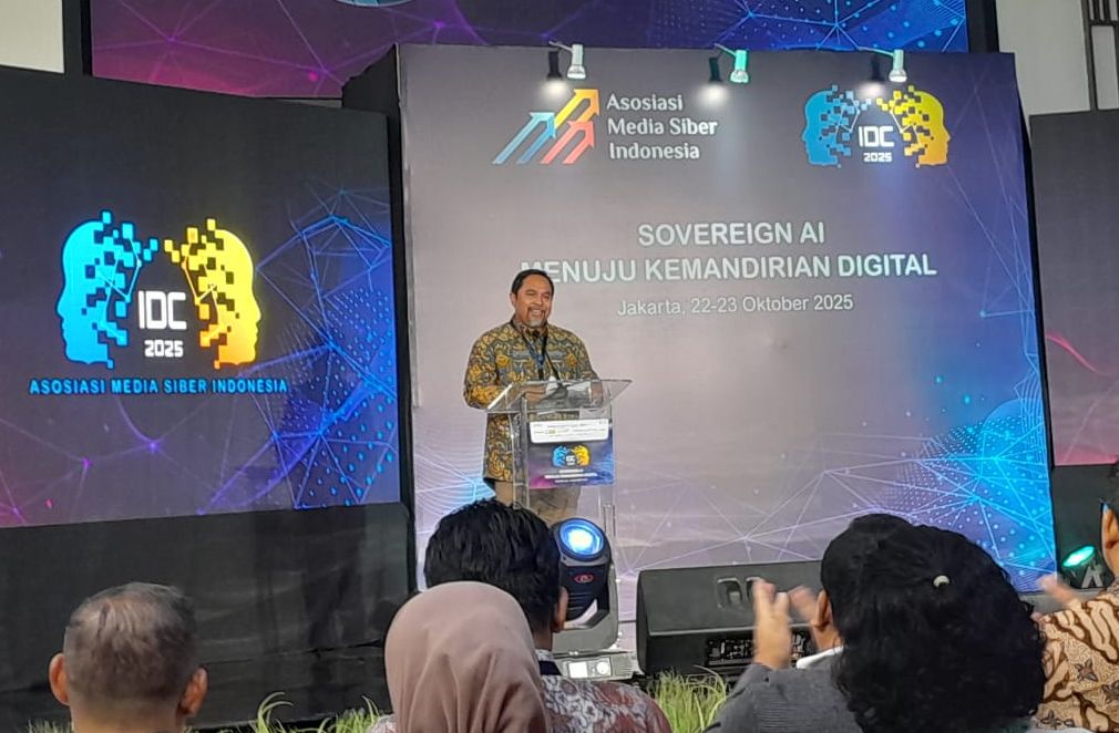 Ketua Umum Asosiasi Media Siber Indonesia (AMSI) Wahyu Dhyatmika <b>(NTVNews.id/ Adiansyah)</b>
