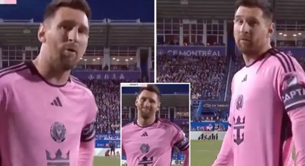 Lionel Messi menyampaikan unek-uneknya di hadapan kamera televisi pada pertandingan Inter Miami vs M <b>(Screenshot )</b>