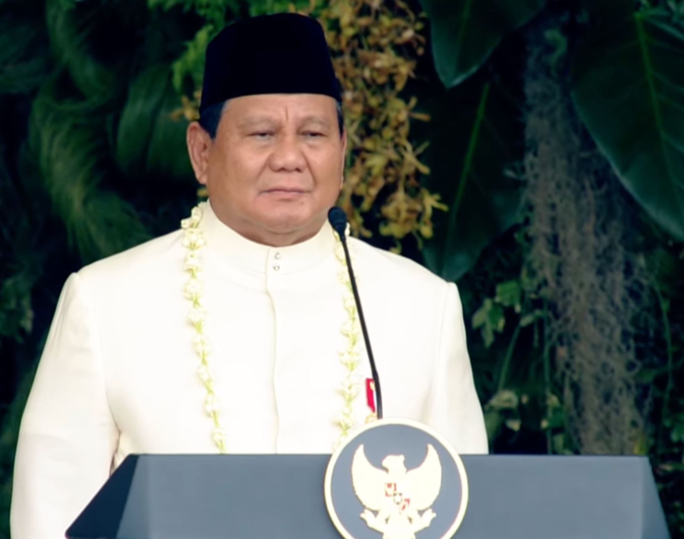 Presiden Prabowo Subianto pimpin upacara HUT ke-80 RI <b>(Youtube Sekretariat Presiden)</b>