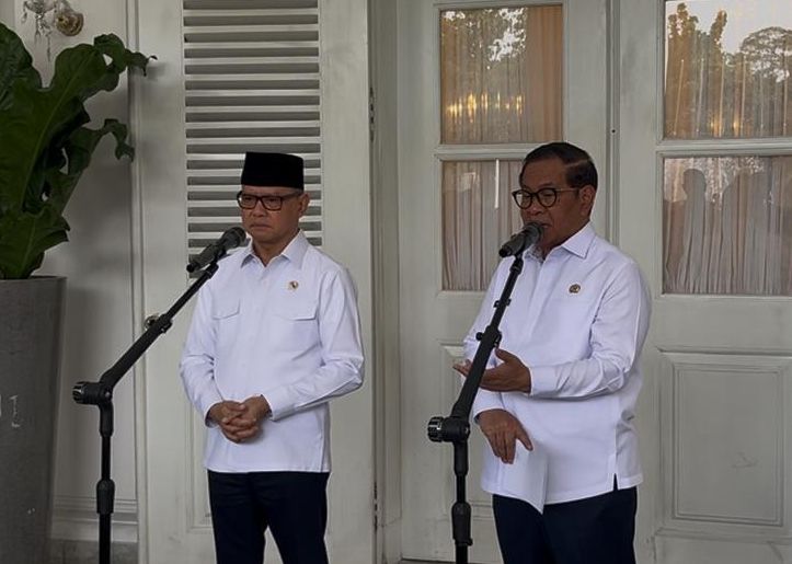 Mukhtarudin dan Pramono Anung <b>(NTVNews.id/ Adiansyah)</b>