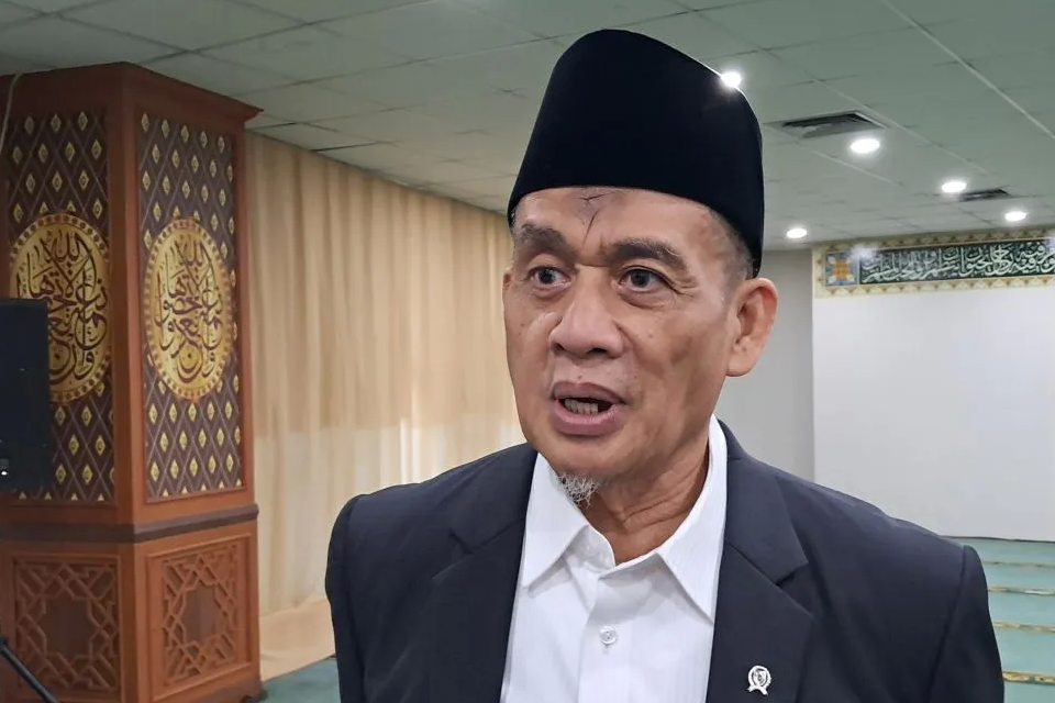Wamenag HR Muhammad Syafii saat ditemui usai pelantikan pejabat eselon II-IV di Kantor Kemenag, Jakarta, Senin (30/12/2024). <b>(Antara)</b>