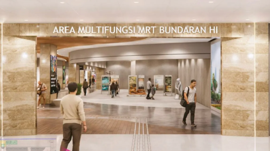 MRT Jakarta Revitalisasi Stasiun Bundaran HI Jadi Ruang Multifungsi, Ditargetkan Rampung 2027