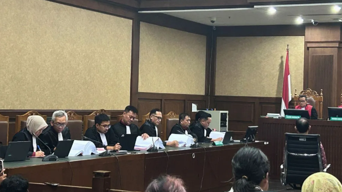 Tim JPU dari Kejagung mulai membacakan surat tuntutan terhadap Nadiem Makarim dalam sidang di Pengadilan Tipikor pada PN Jakpus, Rabu (13/5/2026). ANTARA/Agatha Olivia Victoria