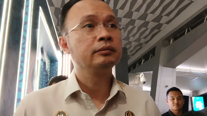 Direktur Jenderal Imigrasi Kementerian Imigrasi dan Pemasyarakatan Hendarsam Marantoko. ANTARA/Azmi Samsul M