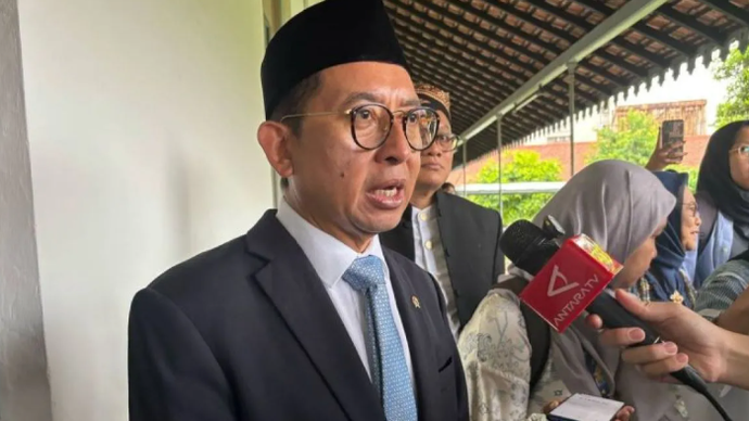 Menteri Kebudayaan Fadli Zon saat ditemui usai peringatan Hari Kebangkitan Nasional di Jakarta, Rabu (20/5/2026). ANTARA/Sinta Ambar