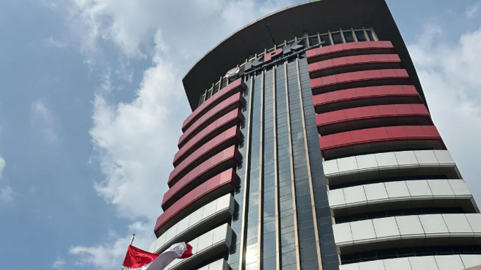 Gedung Merah Putih KPK yang dipotret di Jakarta, Rabu (6/5/2026). (ANTARA/Rio Feisal)