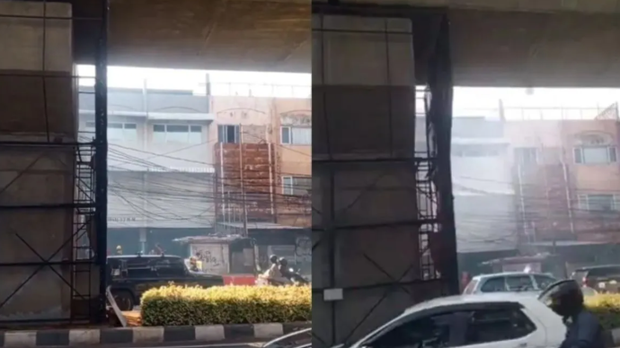 Viral di media sosial X sebuah video yang menunjukkan gas akibat ledakan galian di kawasan Fatmawati Raya, Jakarta Selatan, Senin (8/6/2026). ANTARA/HO-x/@myworldispale.