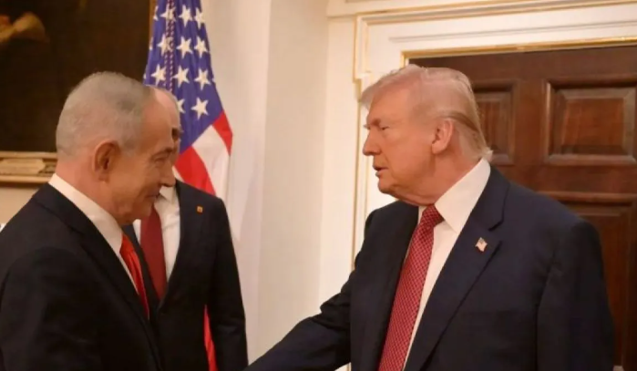 Presiden Amerika Serikat Donald Trump (kanan) dan Perdana Menteri Israel Benjamin Netanyahu. ANTARA/Xinhua/Media Resmi Pemerintah Israel/am. <b>(Antara)</b>