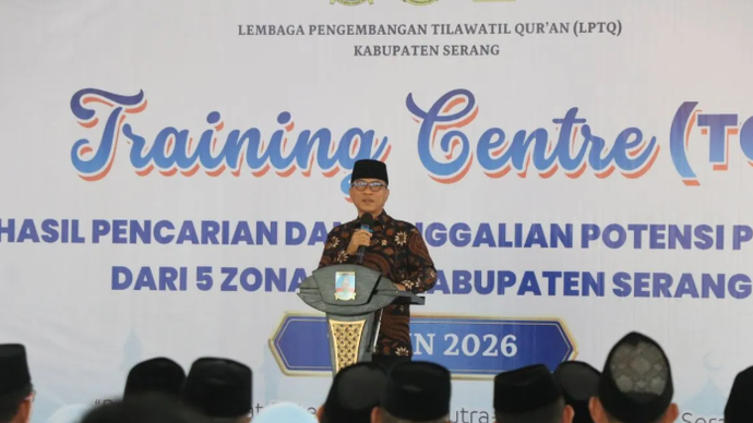 Mendes PDT, Yandri Susanto, saat meninjau TC LPTQ Kabupaten Serang di Pondok Pesantren Bai Mahdi Soleh Ma&rsquo;mun, Desa Sindangheula, Kecamatan Pabuaran, Sabtu (23/5/2026). ANTARA/HO-Pemkab Serang.