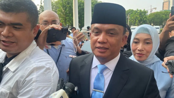 Wakil Kepala Badan Gizi Nasional (BGN) Mayjen TNI (Purn) Trenggono tiba di Kompleks Istana Kepresidenan, Jakarta, Senin (8/6/2026). ANTARA/Fathur Rochman