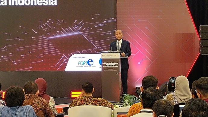 Chief Technology Officer (CTO) Danantara Indonesia Sigit Puji Santosa menyampaikan sambutan dalam pembukaan &ldquo;Pelatihan Semikonduktor Bersama Arm untuk Talenta Indonesia&rdquo; di Menara Mandiri, Jakarta, Rabu (20/5/2026). ANTARA/Aria Ananda/aa.